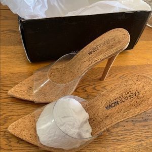 Fashion nova Business clear heels (brand new)
